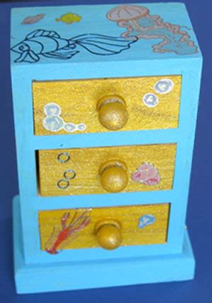 Crafty Antics - Wooden Chest of Drawers