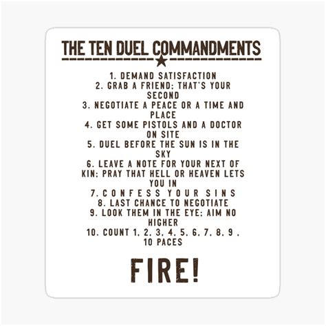 10 Duel Commandments | ubicaciondepersonas.cdmx.gob.mx