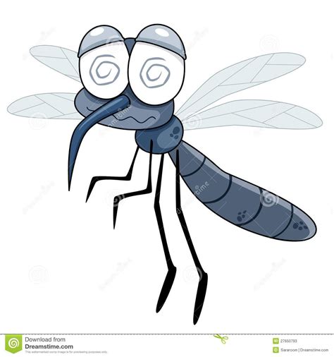 Illustration about Illustration of Cartoon Mosquito on white ...