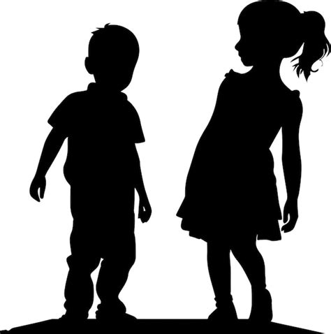 Boy And Girl Silhouette Clip Art