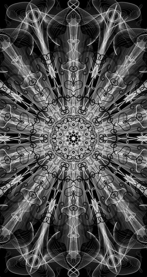 1080P free download | Abstract Mandala, black, desenho, flower, white ...