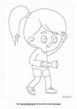 Little Girl Holding Flashlight Coloring Pages  Free People And sketch template