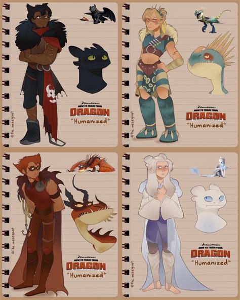 She/they 🇫🇷🇨🇦 17 y/o on Instagram: “Httyd dragons as humans part 1 👆🏻 I ...