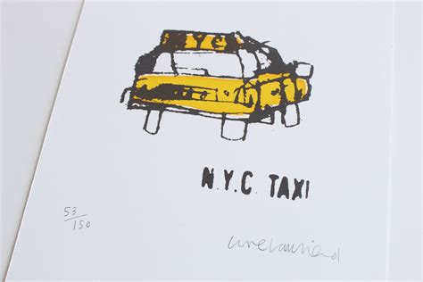 NYC TAXI ART New York Screen Print New York Taxi Original | Etsy