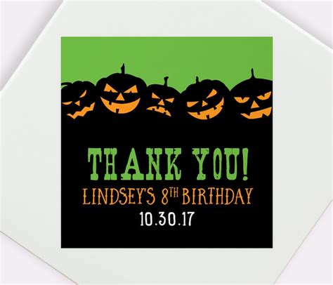 Halloween Stickers Halloween Thank You Labels Halloween | Etsy