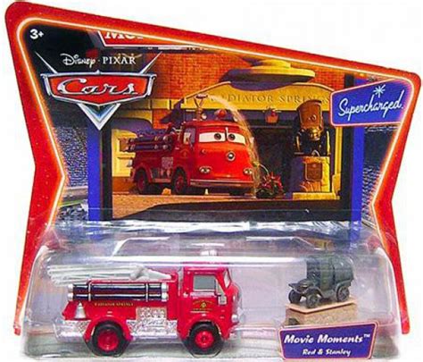 Disney Pixar Cars Supercharged Movie Moments Red the Firetruck Stanley 155 Diecast Car 2-Pack ...