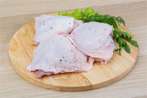 Raw chicken thighs stock photo. Image of uncooked, animal - 51002722