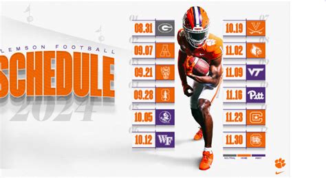 Clemson Announces 2024 Football Gameday Designations