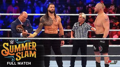 FULL MATCH - Brock Lesnar vs. Roman Reigns - Universal Title Match: SummerSlam 2022 - YouTube