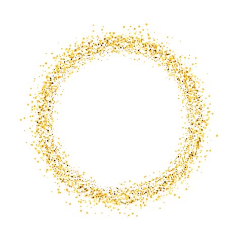 Gold Glitter Circle Clipart PNG Images, Circle Of Gold Glitter With Small Particles, Decoration ...