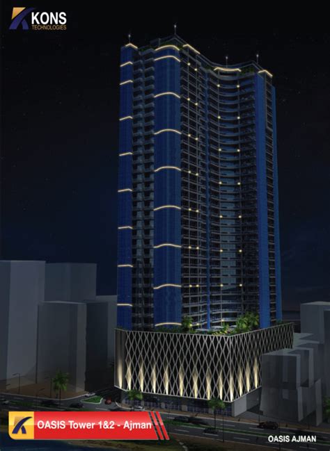 OASIS Tower 1&2 Ajman – KONZ Best lighting