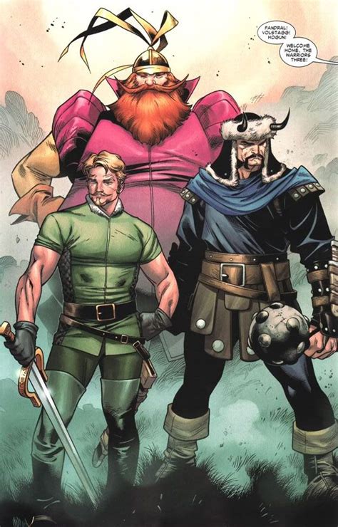 Fandrel, Volstagg, Hogun...The Warriors Three! | Marvel comics art, Asgard marvel, Marvel thor