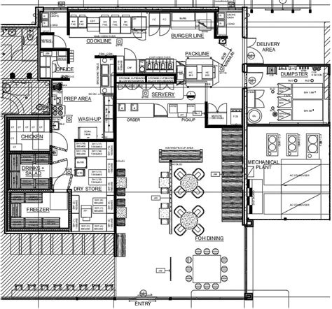 Fast Food Kfc Kitchen Equipment Layout Design With Kfc Restaurant ...