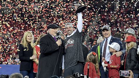 Watch Mike Shanahan hand the George Halas Trophy to his son, 49ers ...