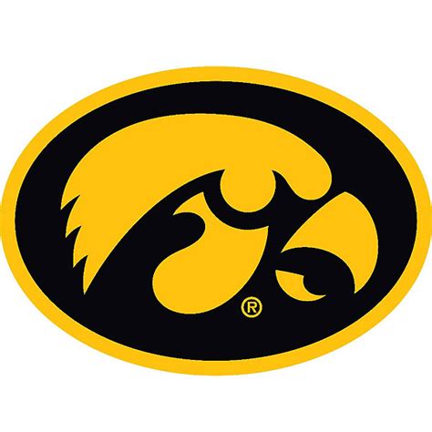 Iowa Hawkeyes Oval Tigerhawk Decal