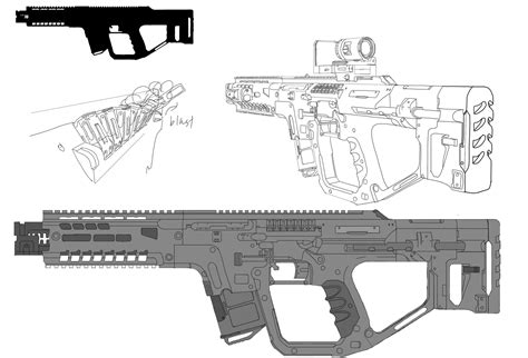 ArtStation - handheld railgun design