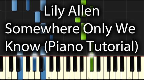 Lily Allen - Somewhere Only We Know Tutorial (How To Play On Piano) Keane - YouTube