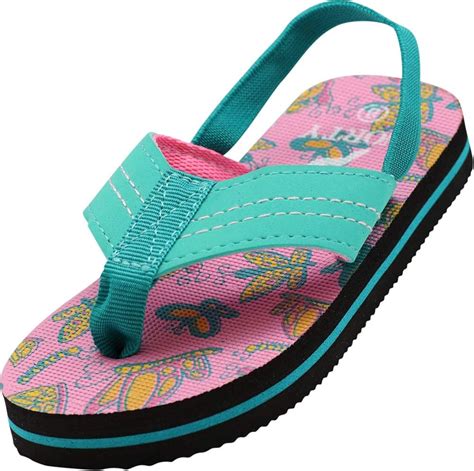 Amazon.com | NORTY - Boys and Girls Flip Flops Sandals with Back Strap for Toddler Little Kid ...