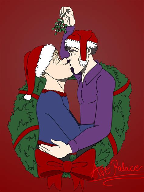 Mistletoe kiss. by ArtPalaceBlog on DeviantArt