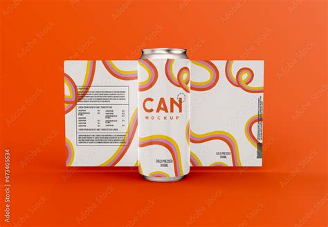 3D Soda Can Label Mockup Stock Template | Adobe Stock