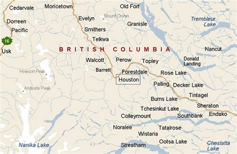 Houston, British Columbia Area Map & More