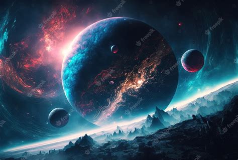 Premium AI Image | Gorgeous planets in outer space