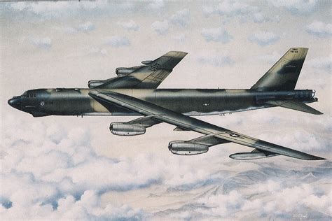 Framed 4 X 6 Print of a Boeing B-52 Stratofortress over the sands of Iraq during Desert Storm ...