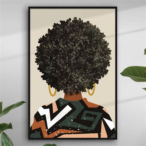 African American Art, Black Woman Art, Natural Hair, Feminist Art, Black Girl Magic, Wall Print ...