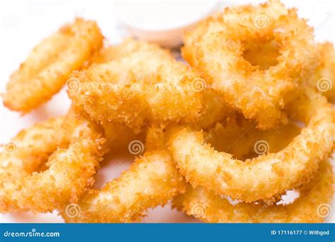 Squid Rings, Fried in Batter, Macro Stock Image - Image of crisp, fresh ...