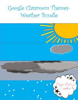 BUNDLE Google Classroom Animated Theme Weather Bundle (4 Themes/Banners)