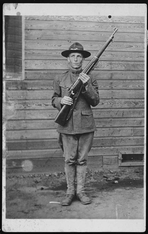 NH 105113 U.S. Army Soldier with M1917 Rifle