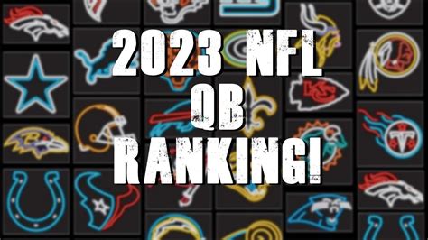 2023 NFL Season QB Ranking! - YouTube