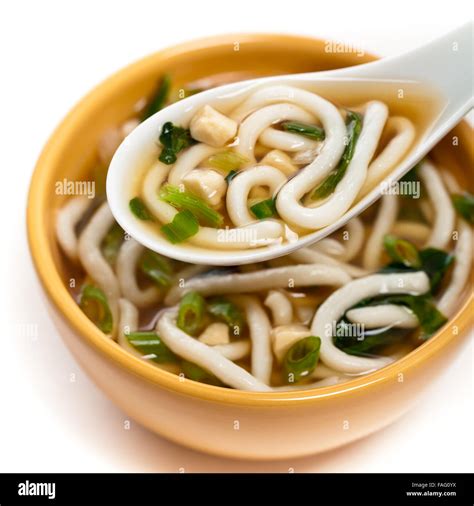 Miso Soup Bowl on white background Stock Photo - Alamy