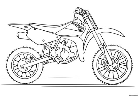 Coloriage Moto Cross Tout Terrain Dessin Motocross à imprimer