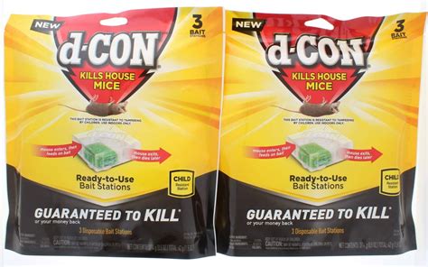 2 Pk. D-Con Mouse Poison Bait Station (6 Stations and 6 baits ...