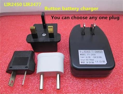 NEW LIR2450 LIR2477 button battery charger Lithium ion lithium battery ...