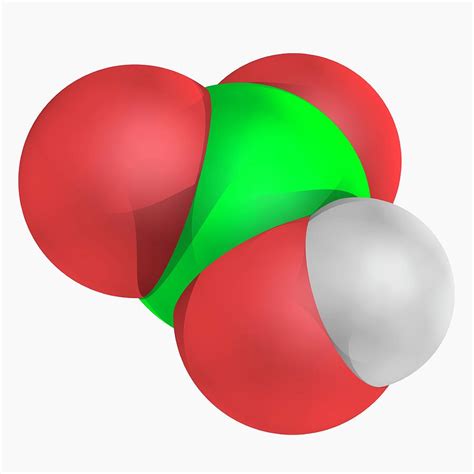 Chloric Acid Molecule Photograph by Laguna Design/science Photo Library - Pixels