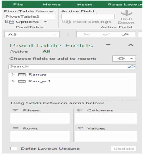 Pivot Table: Pivot Table - Data Model