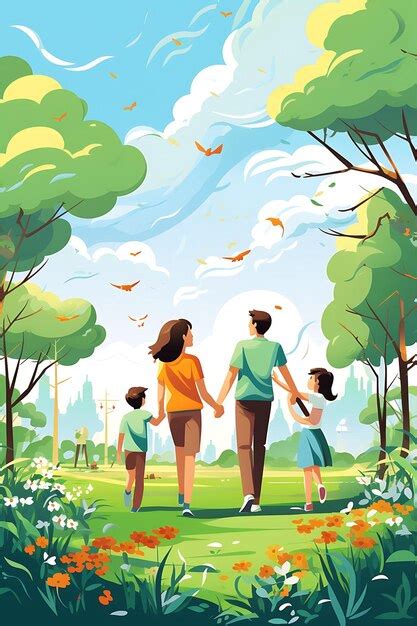 Premium AI Image | Poster of International Day of Families Family Playing in Park Multico 2D ...