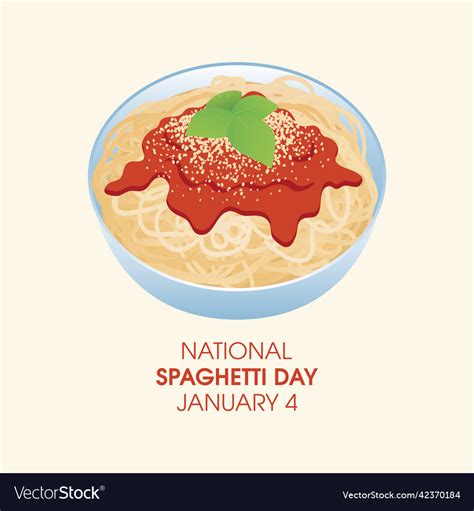 National spaghetti day Royalty Free Vector Image