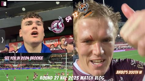 Manly Warringah Sea Eagles vs Wests Tigers Round 27 2023 Match Vlog | Final Win at Home - YouTube