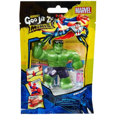 Heroes of Goo Jit Zu Marvel Minis Single Figure Pack Incredible Hulk for Ages 4+