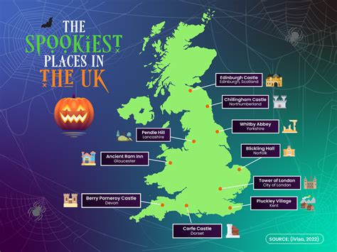 The Spookiest Places | Infographics by Raymon Bosquillos for Minty Digital