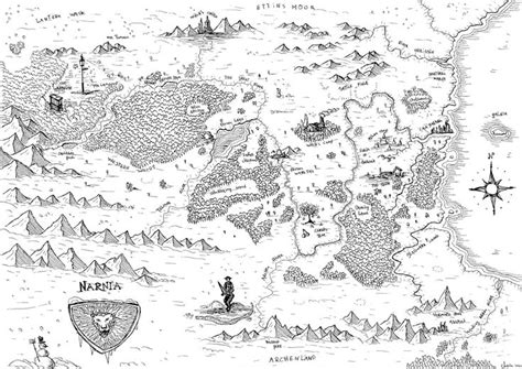 Map of Narnia, Fantasy Map, Art Print, the Lion, the Witch & the Wardrobe, Prince Caspian, the ...