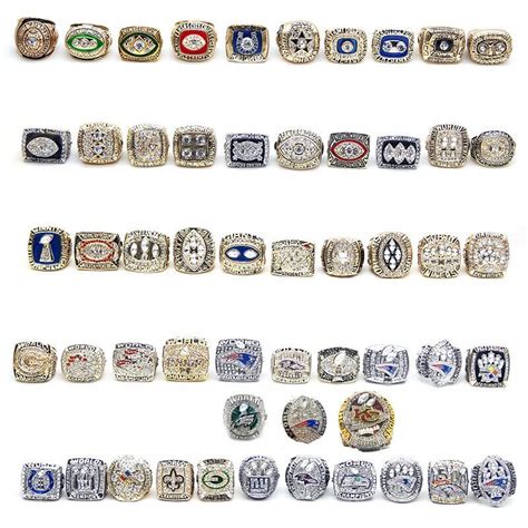 54pc NFL championship rings with display box