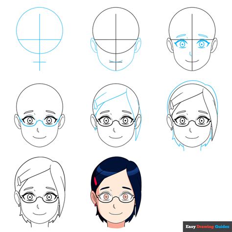 How to Draw Anime Characters with Glasses - Easy Step by Step Tutorial