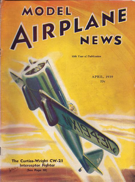 Model Airplane News Cover for April, 1939