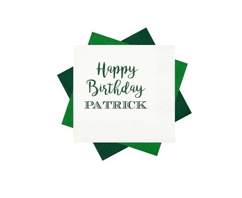 Birthday Napkins, Happy Birthday Napkins, Personalized Napkins, Custom ...