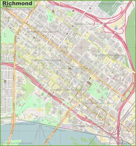 Large detailed map of Richmond - Ontheworldmap.com