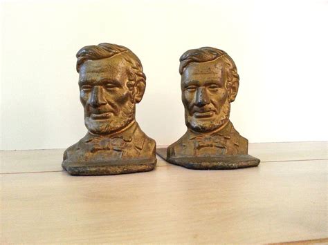 Pair of Vintage Cast Iron Abe Lincoln Bookends Gold Finish | Etsy | Vintage, Vintage house, Bookends